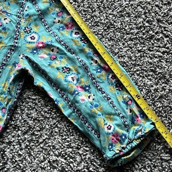 Matilda Jane Blouse Womens Medium Blue Floral w/Button Up Front 3/4 Sleeve - Picture 7 of 7